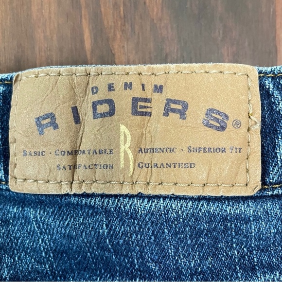 Riders Women’s Blue Stretch Denim Straight Leg High Waist Jeans Size 18 - Picture 5 of 9